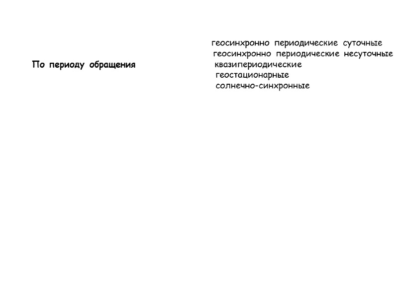 геосинхронно периодические суточные           